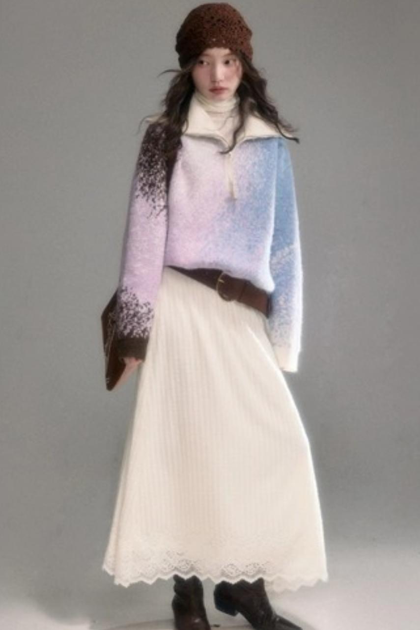 Gradient Wool Blend Winter Set-Up