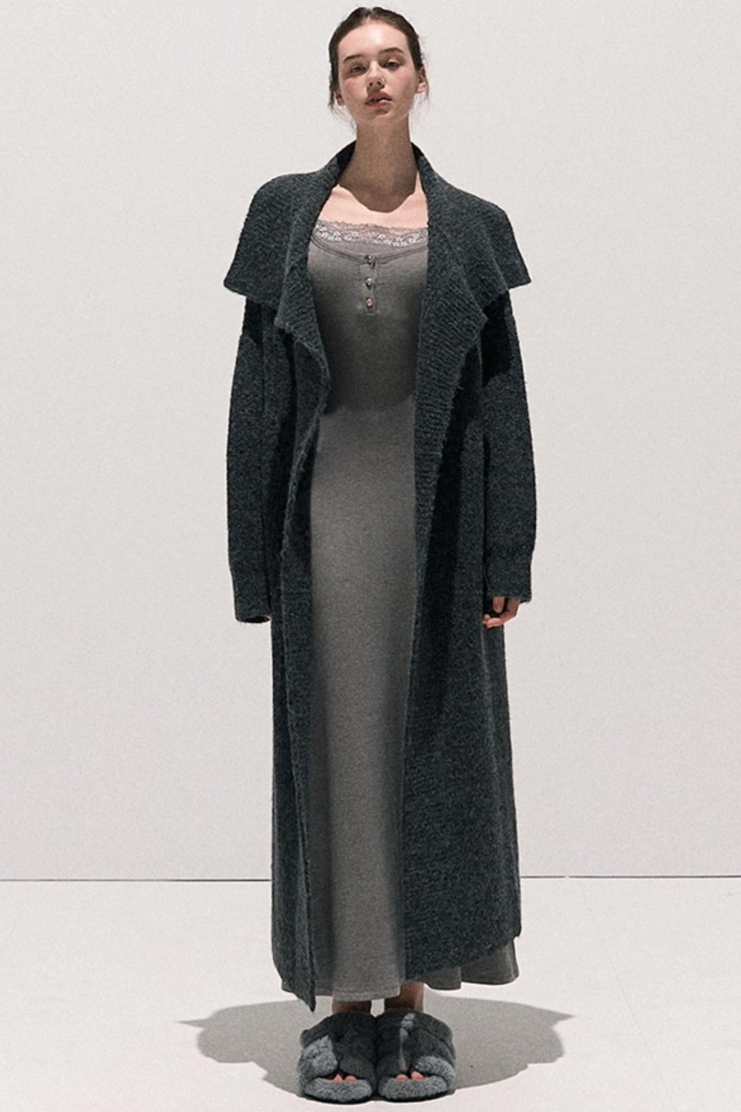 Basic Lace Knit Waist Dress