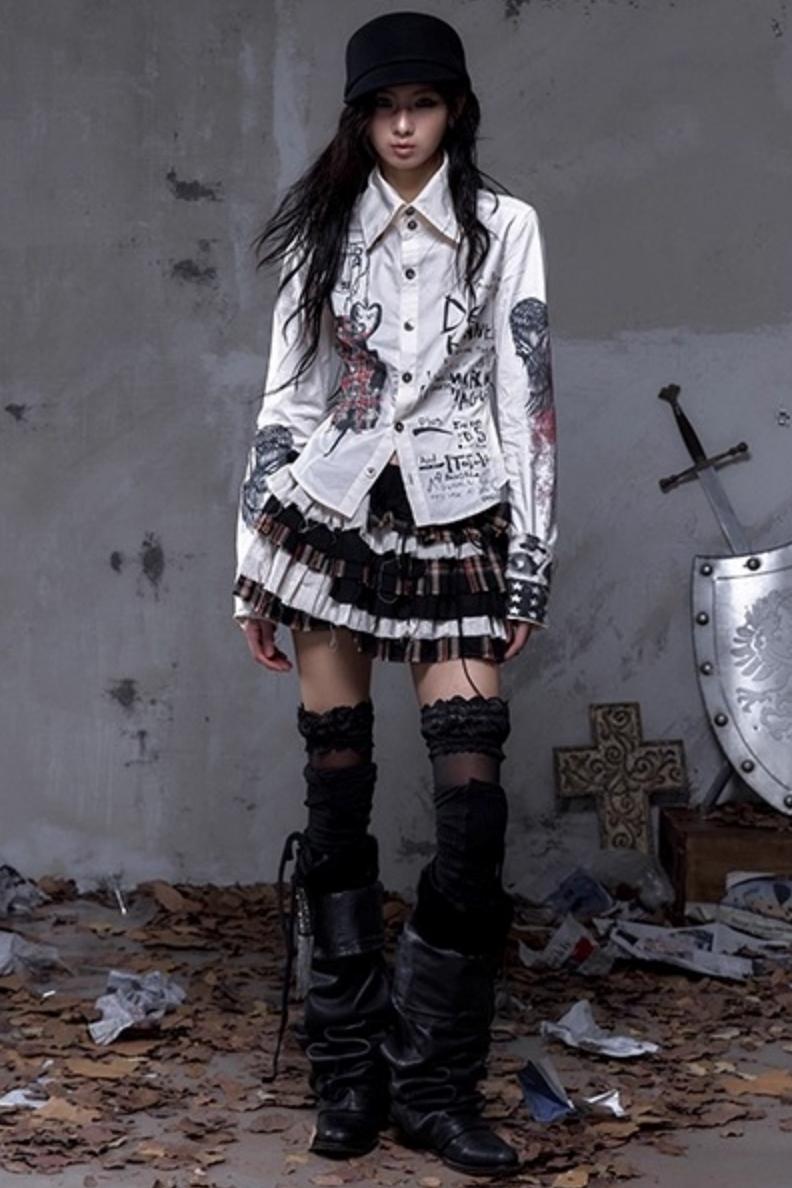 Vintage Rebel Plaid Skirt