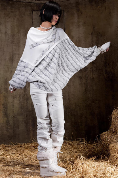 Turtleneck Batwing Sleeve Knit Top