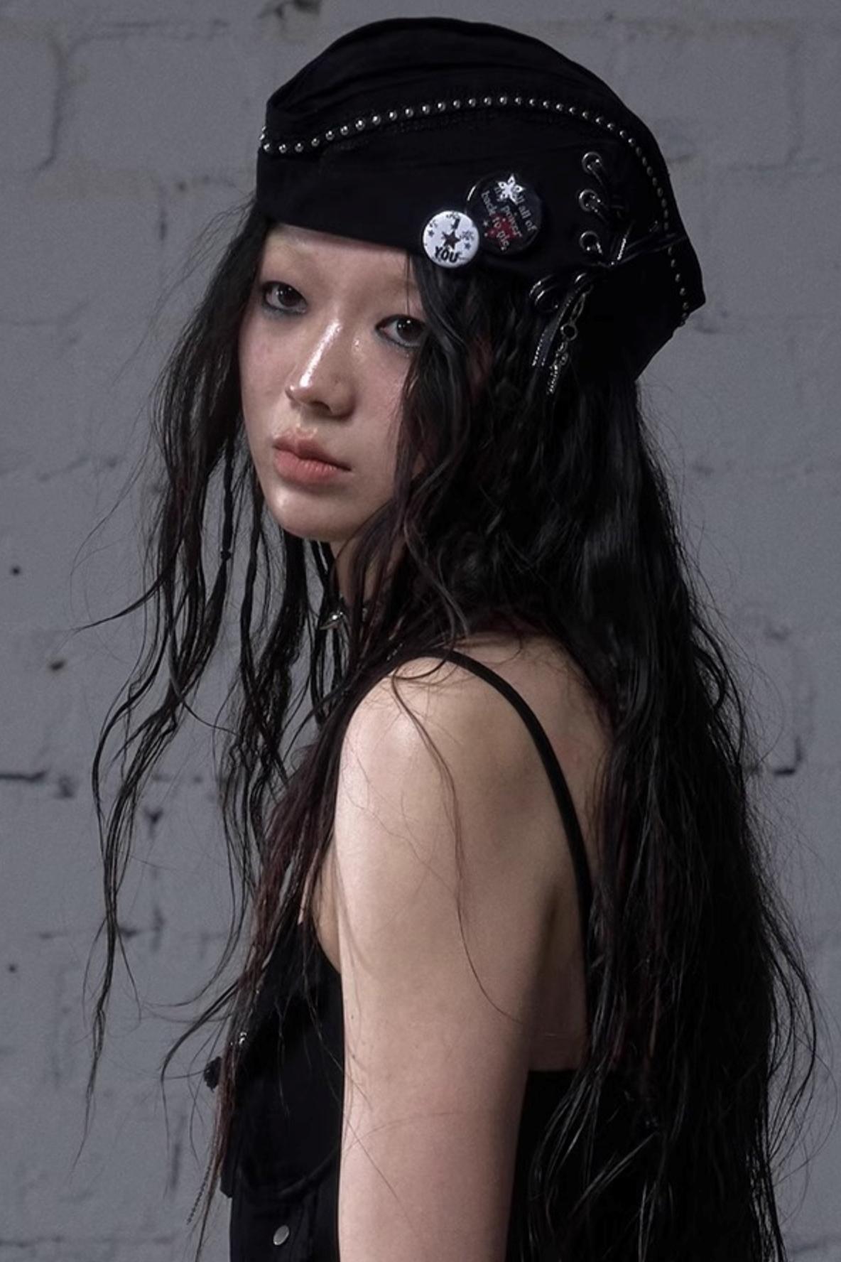 White-Black Sailor Hat