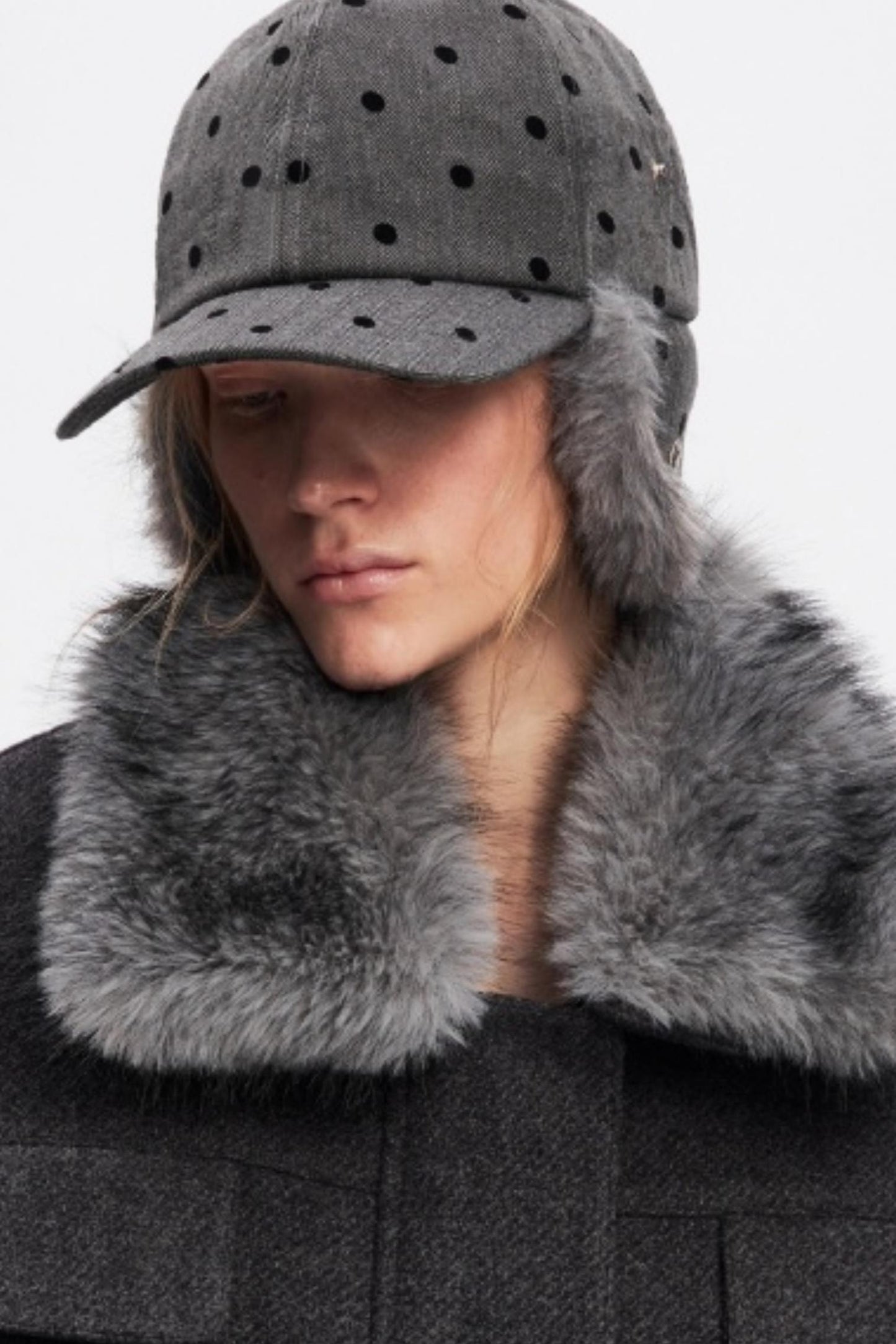 Furry Baseball Cap with Ear Protection