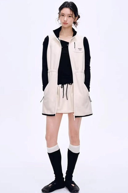 Sleeveless Fleece-Lined Vest Set-Up