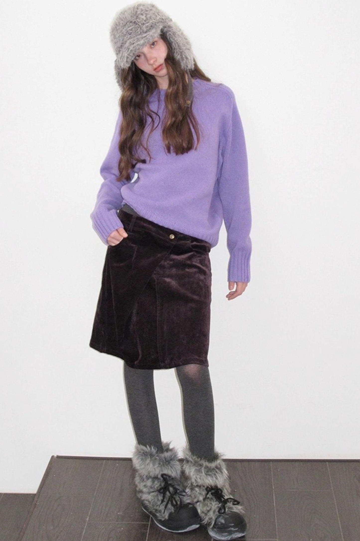 Mint Violet Wool Sweater