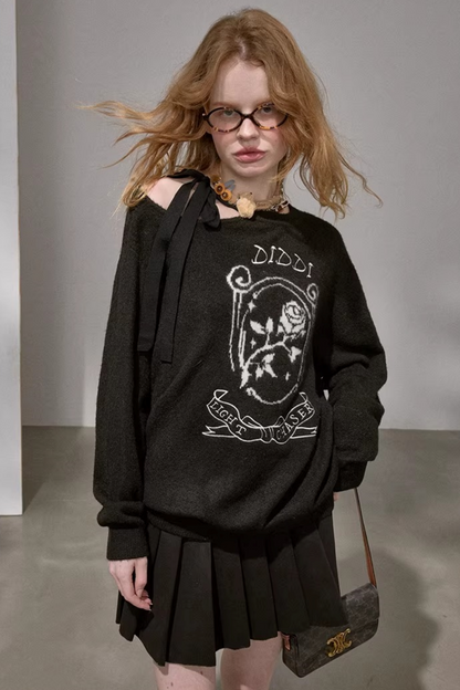 Knitted Plaid Sweater Set-Up