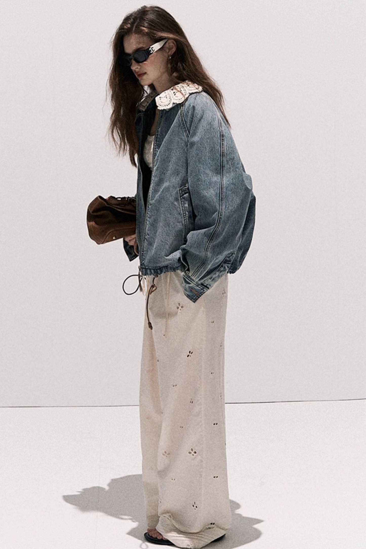 Vintage Crochet Denim Jacket Set-Up