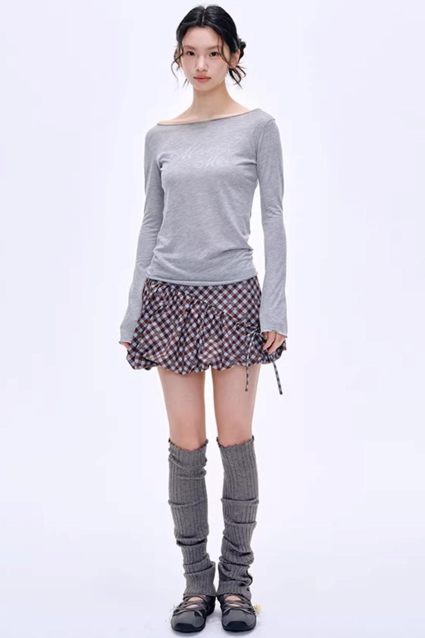 Distressed Letter Print Sweater