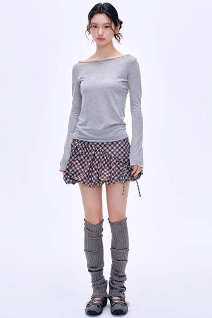 Distressed Letter Print Sweater