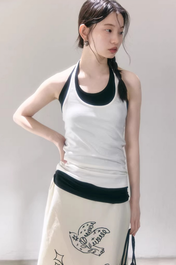 Layered U-Neck Camisole Top