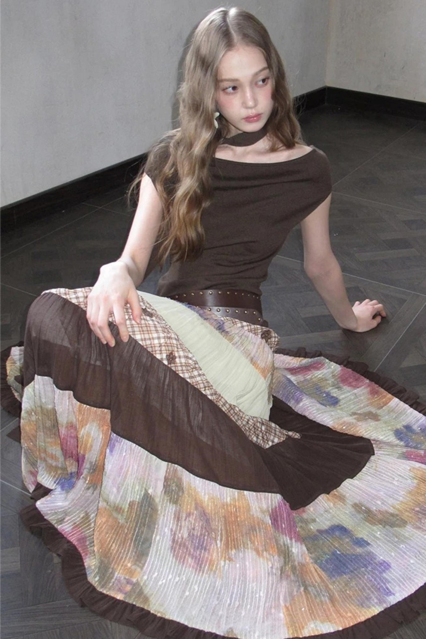 Bouguereau Art Color Block Skirt Set-Up