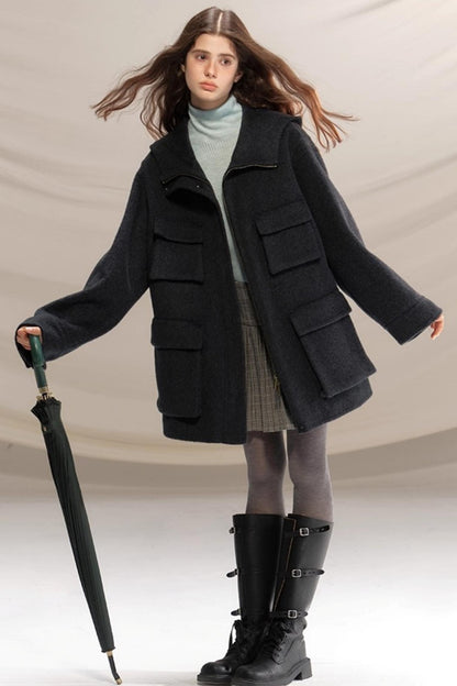 Seamless Wool Turtleneck Sweater