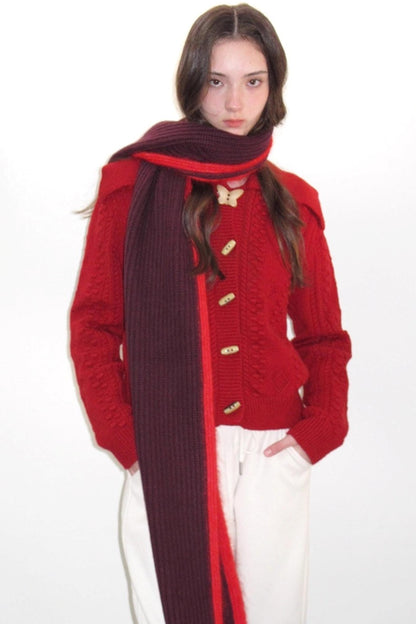 Winter Gingerbread Knitted Cardigan Set-Up