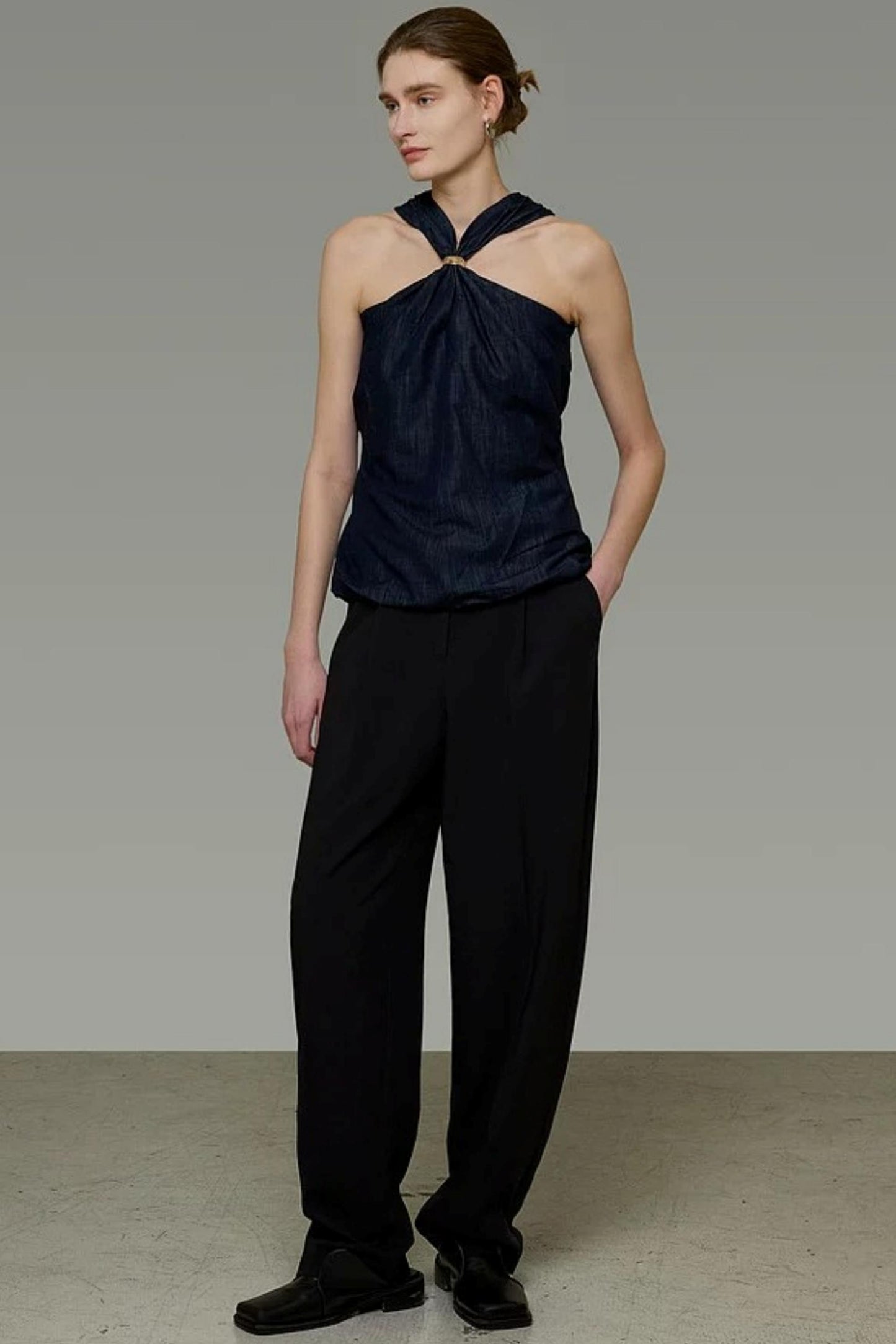 Cross Collar Halter Top