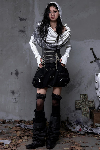 Court Street Leather Skirt