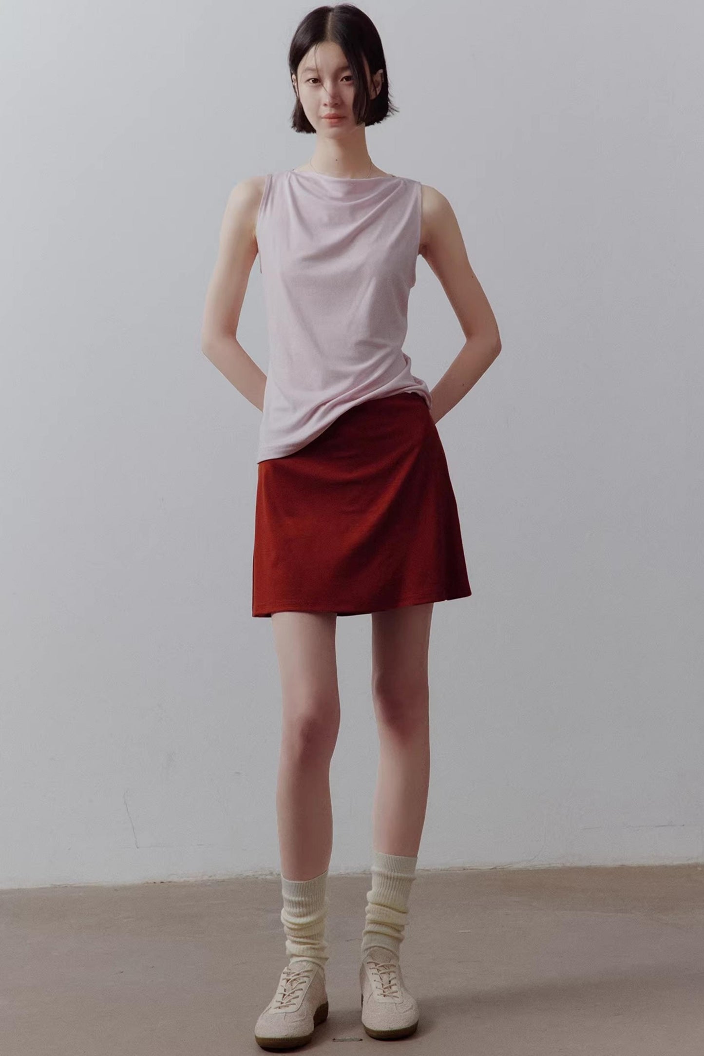Draped Off-Shoulder Slimming Top