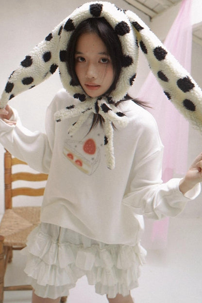 Happy Polka Dot Rabbit Ears Bow Hat
