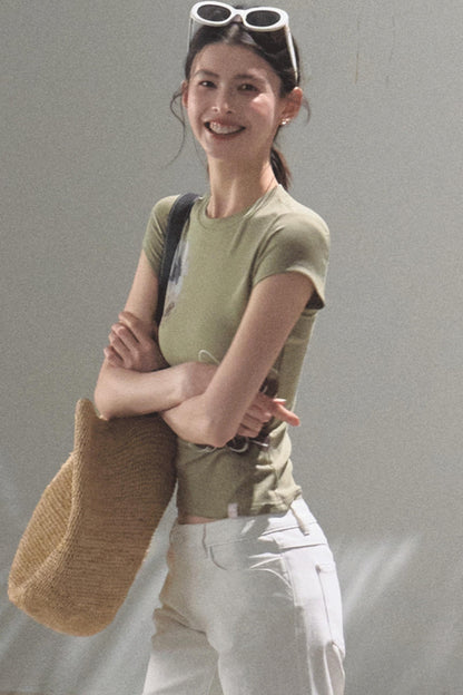 Begonia Bloom Slim Fit T-Shirt