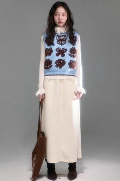 Velvet Jacquard Cardigan Set-Up