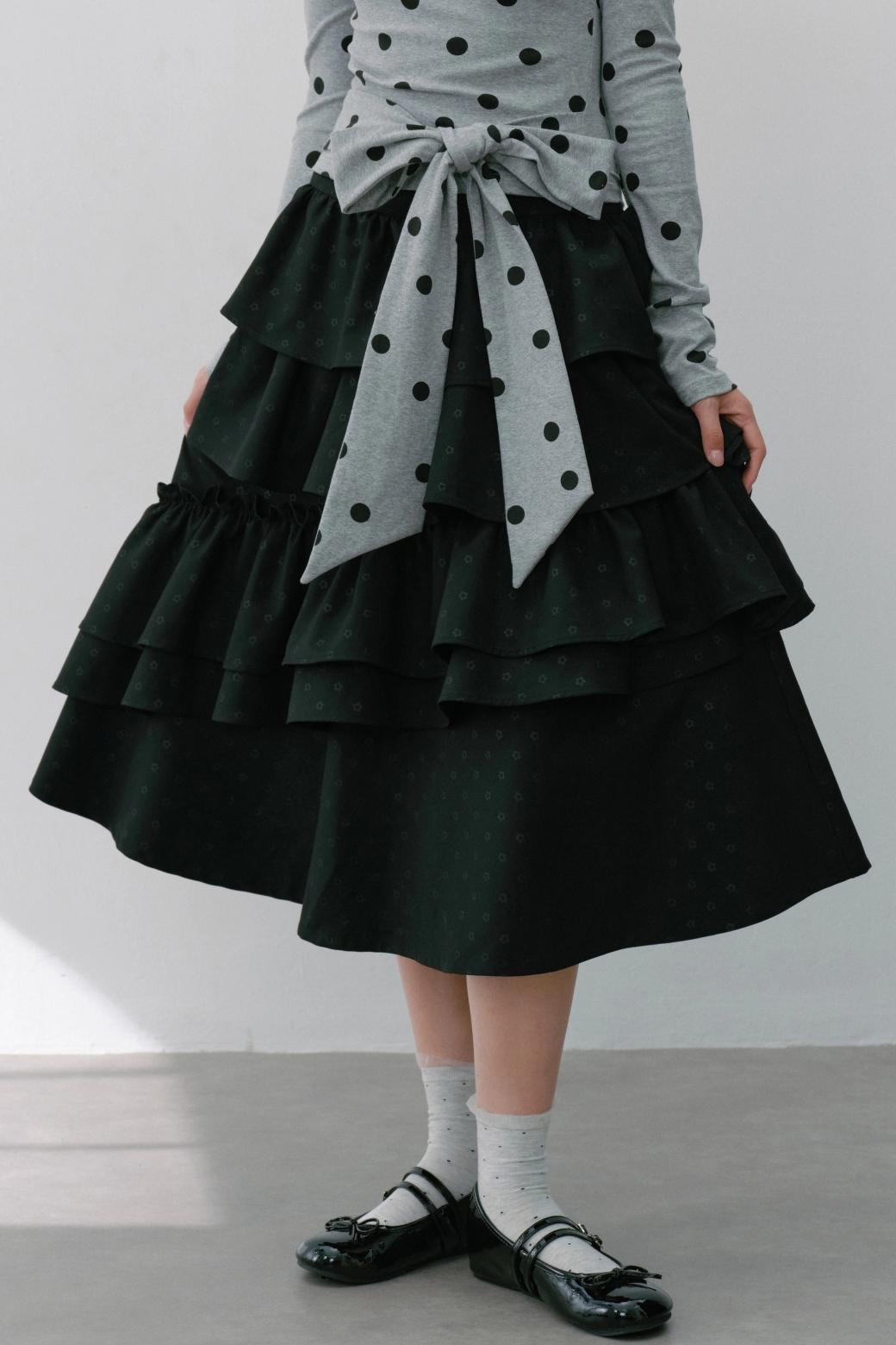 Vintage Flower Puffy Skirt