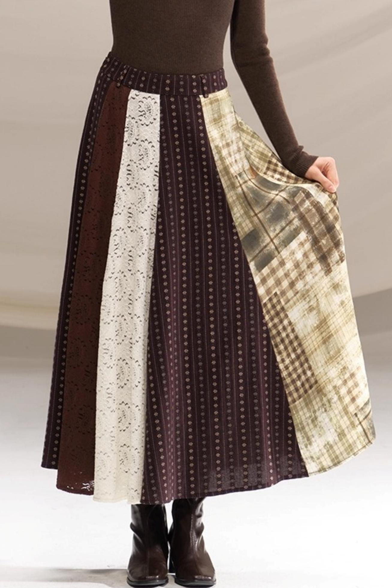 Poetry in the Mist Plaid Skirt