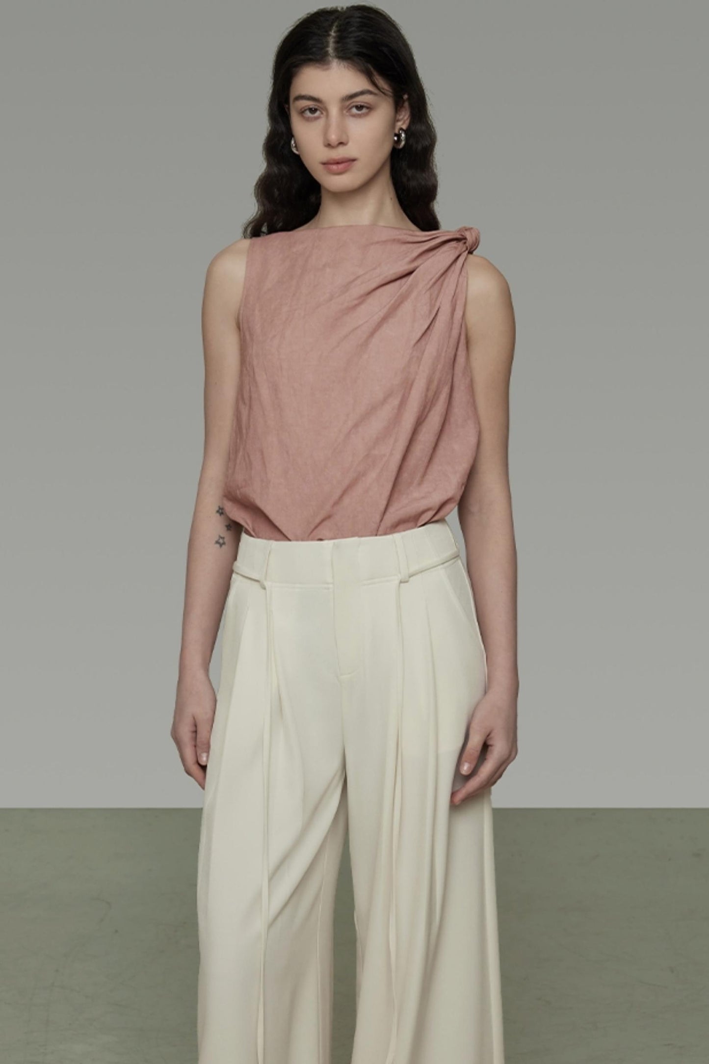 Twisted Pink Sleeveless Camisole