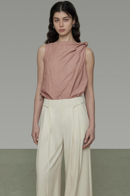 Twisted Pink Sleeveless Camisole