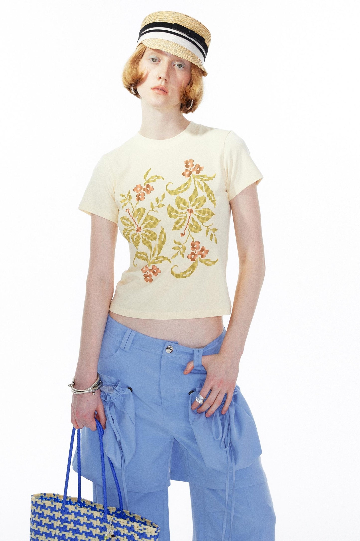 Sky Blue Straight Leg Pants