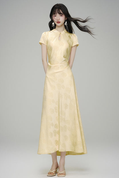 Chic Jacquard Summer Cheongsam Dress
