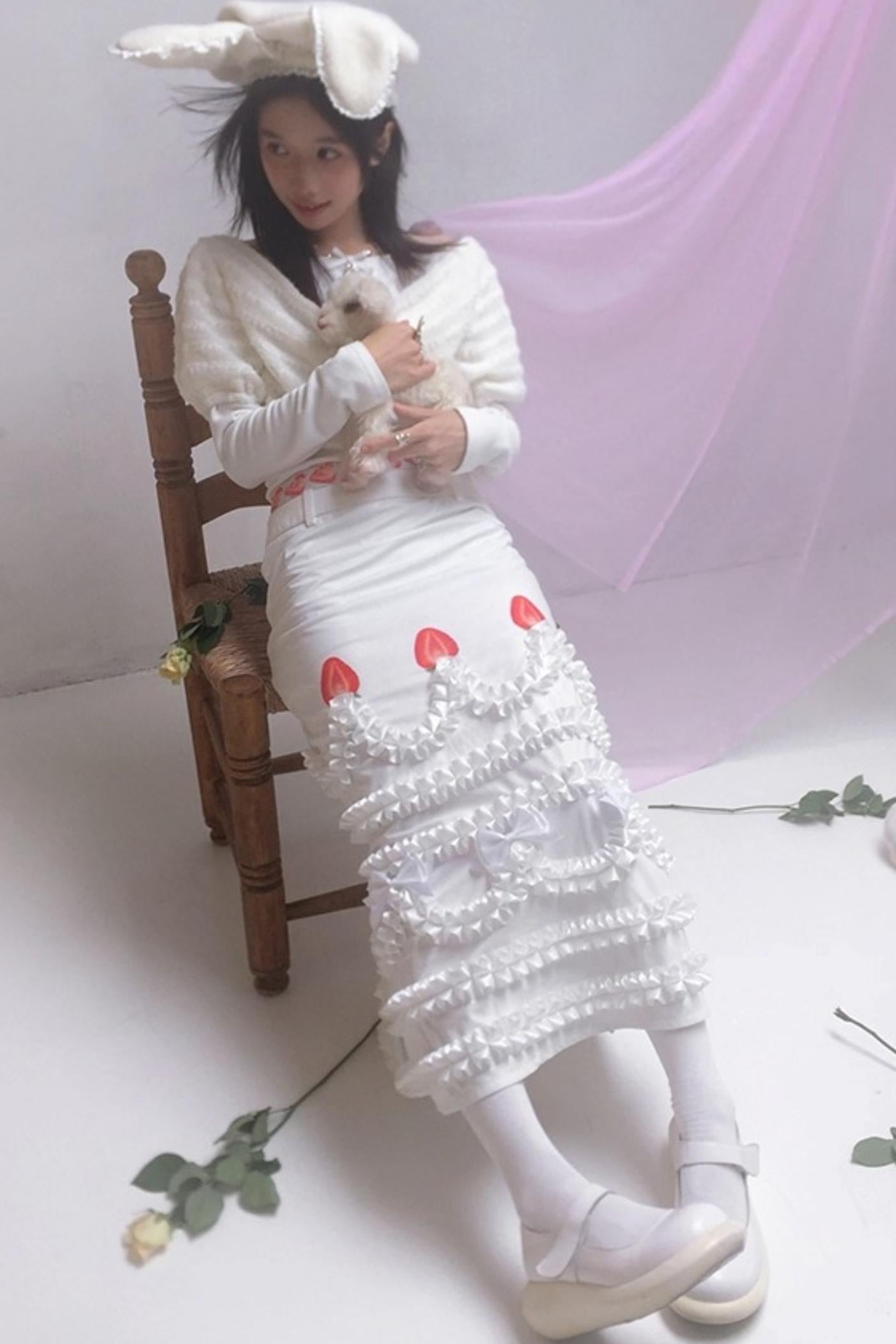 Happy Strawberry Cake Skirt