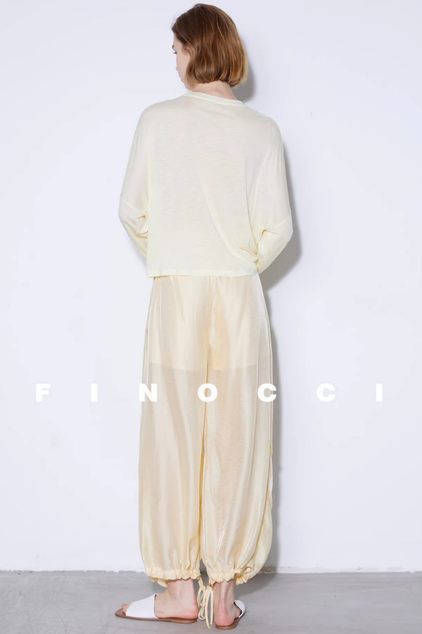 Mulberry Silk Shimmering Lantern Pants
