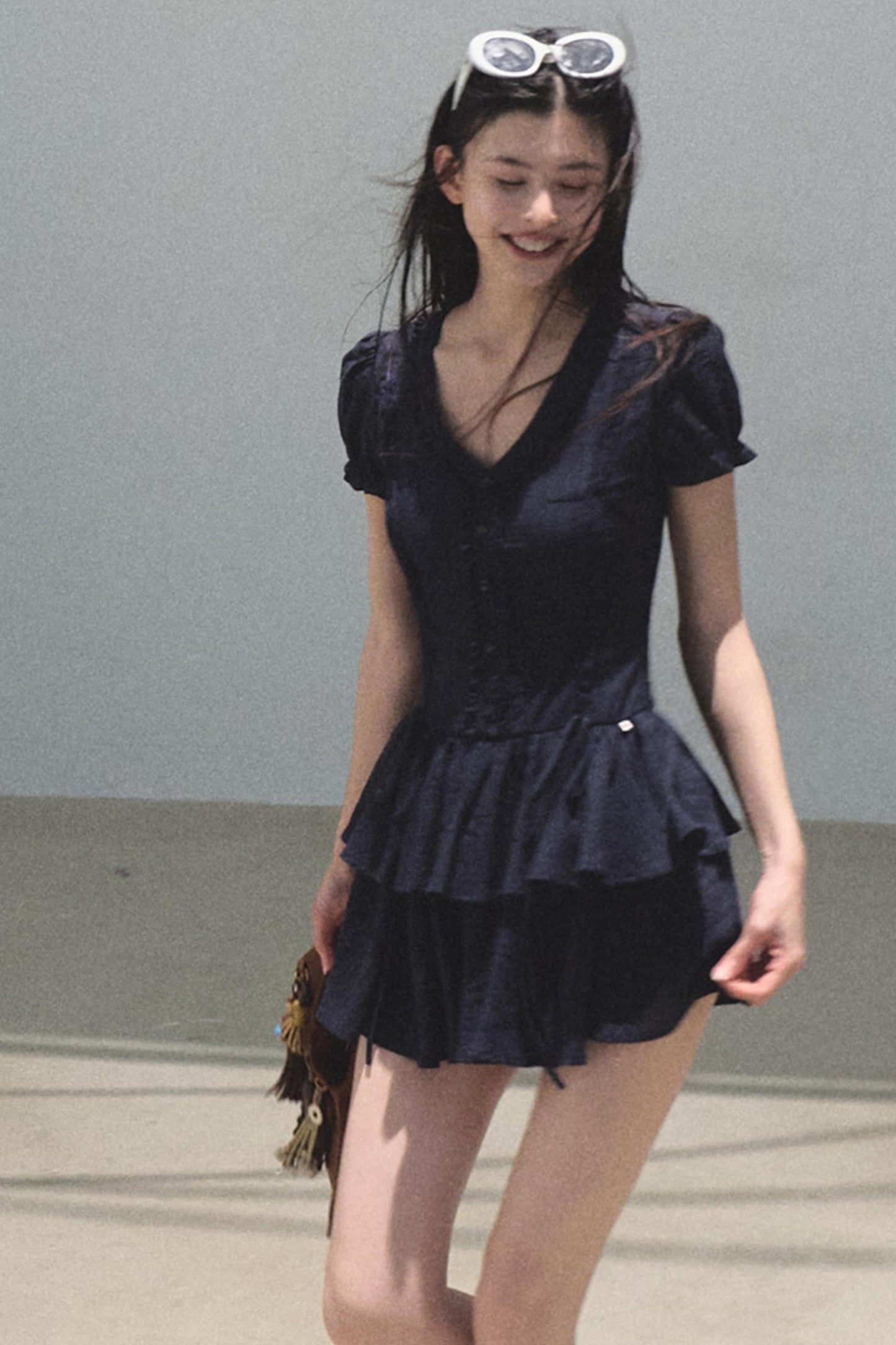 Blue Hour V-neck Dress