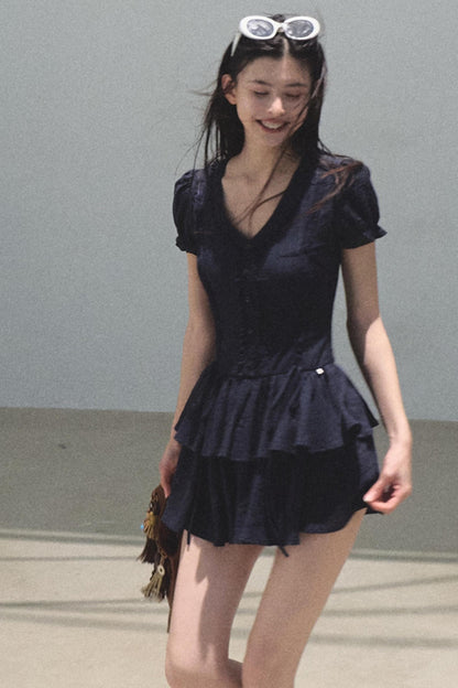 Blue Hour V-neck Dress