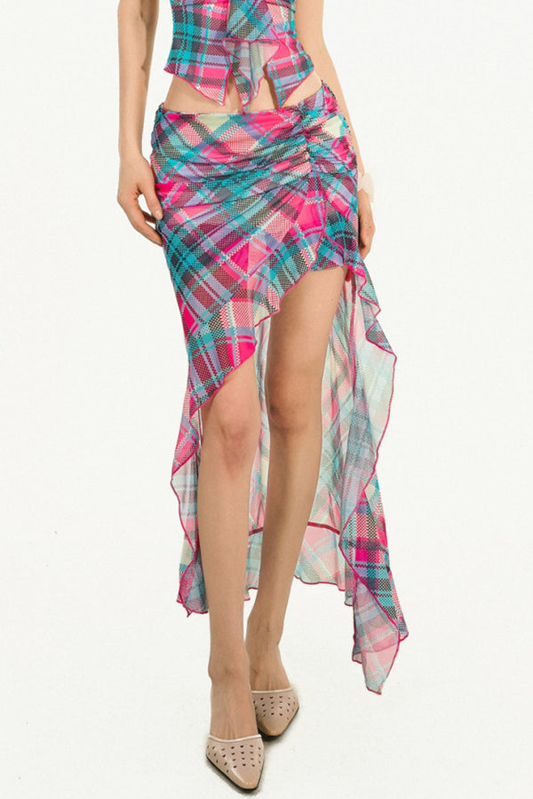 Chic Plaid Halter Set-Up