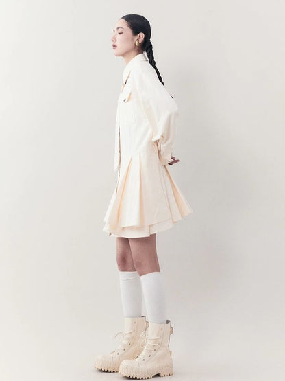 Sense Pleated Shirt Dress