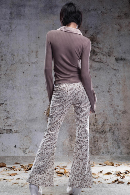 Slim Fit V-Neck Pullover Knit Top