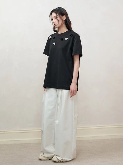 High Waist Straight Leg Wide Leg Casual Pants