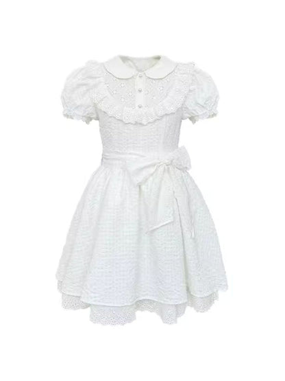 Lace Short Sleeve Doll Dress