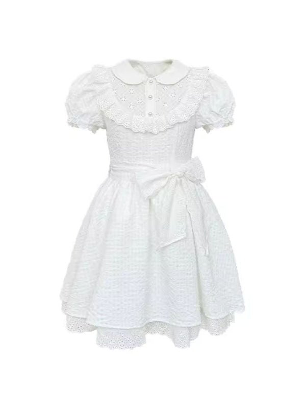 Lace Short Sleeve Doll Dress