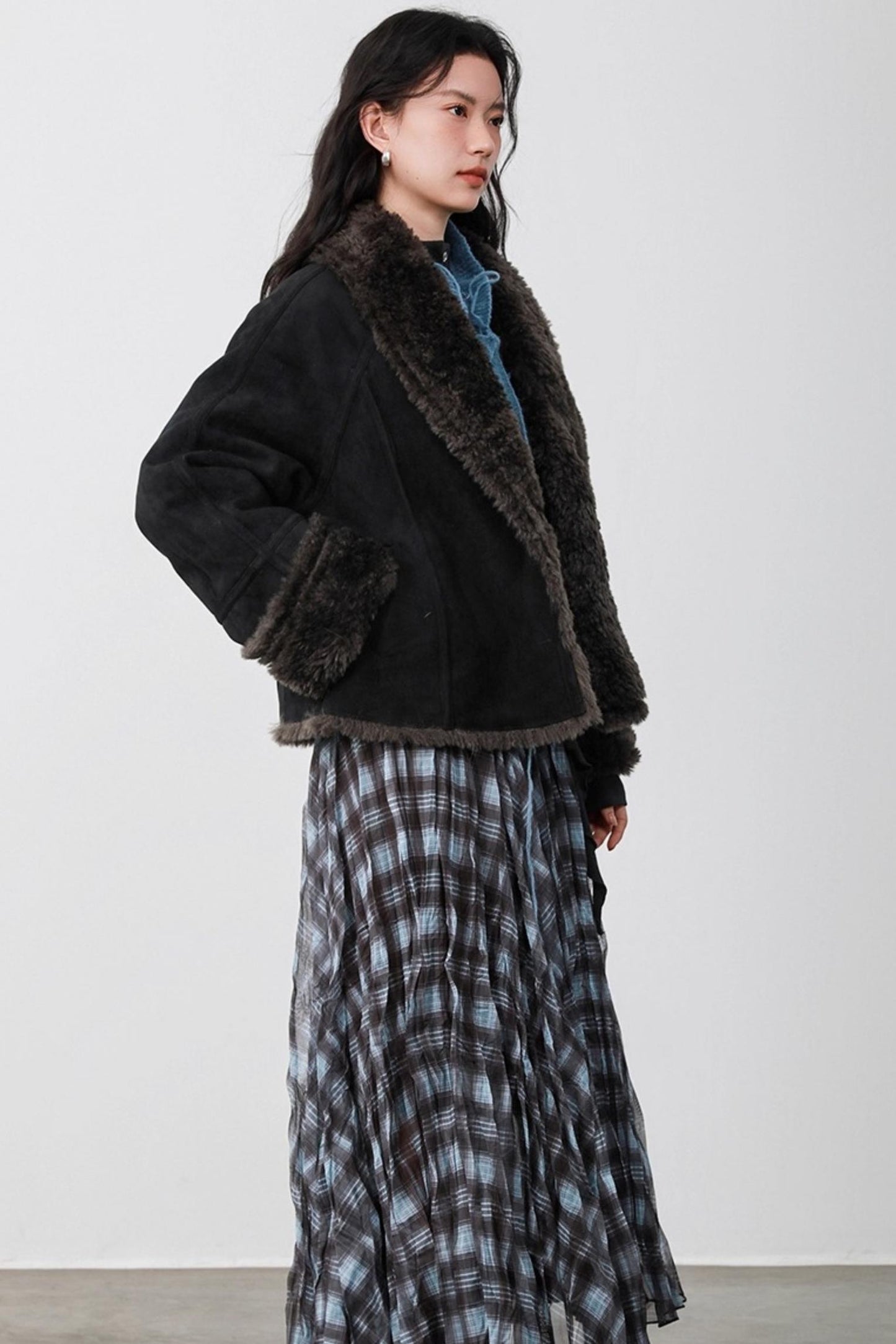 Black Velvet Suede Jacket