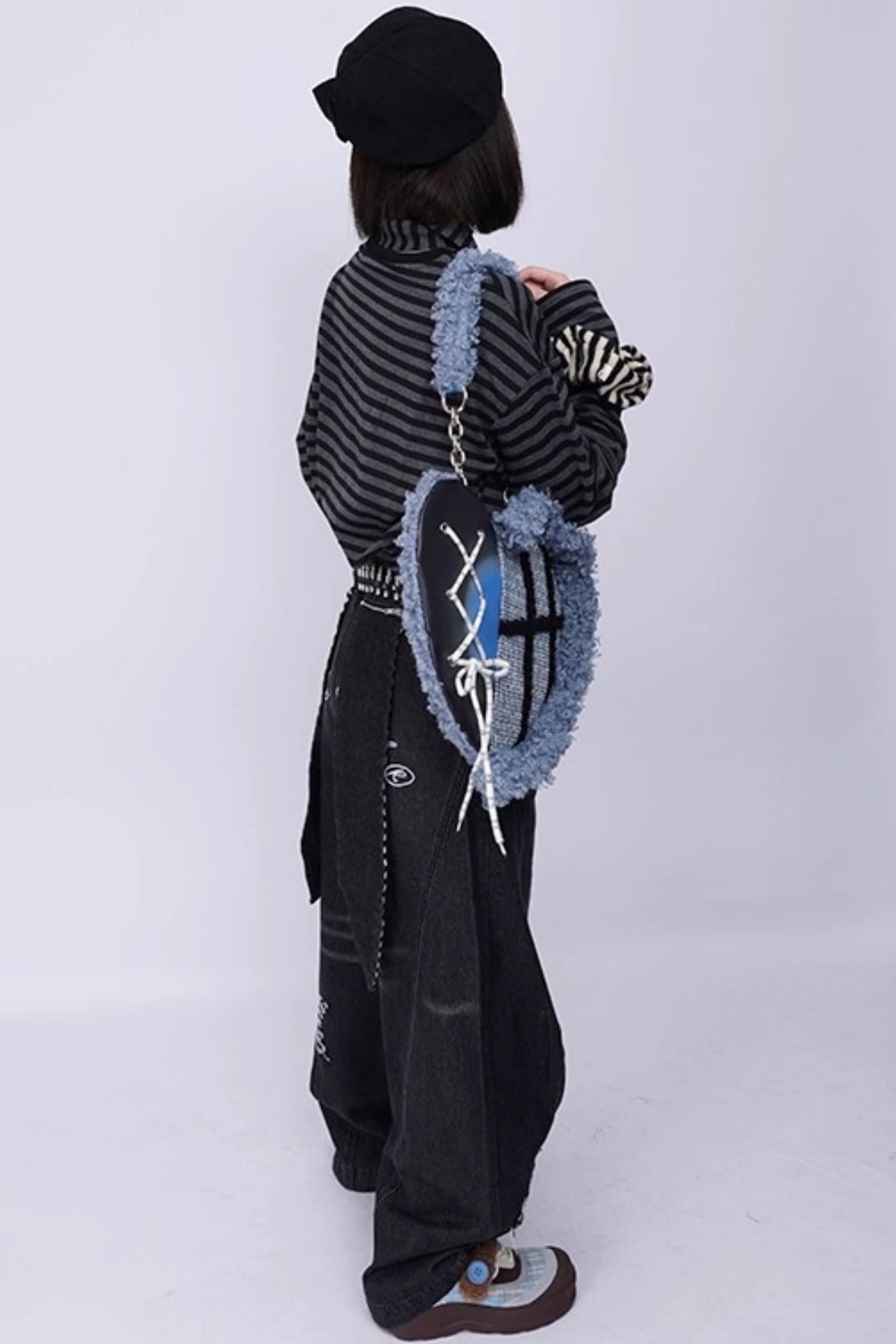 Graffiti Patchwork Heart Bag