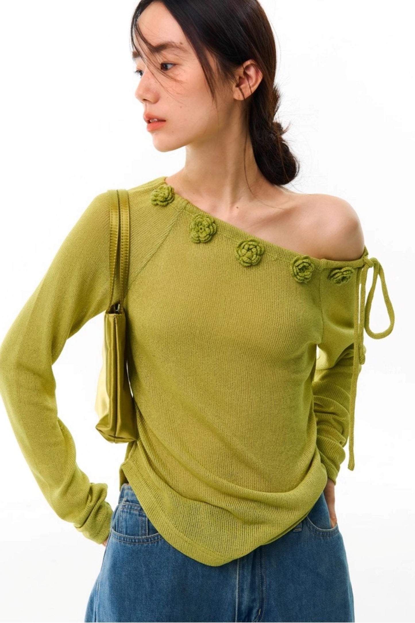 Flower Crochet Knit Top