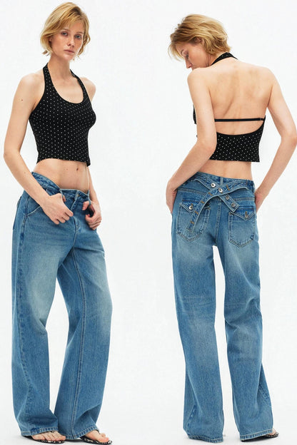 Color-Block Halter Camisole Top