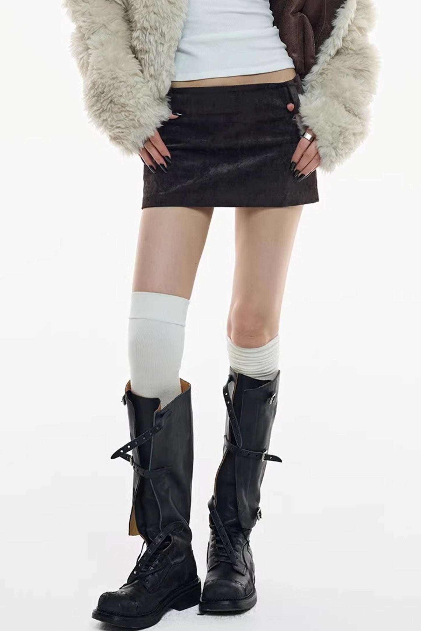 Chenille Velvet Hip Skirt