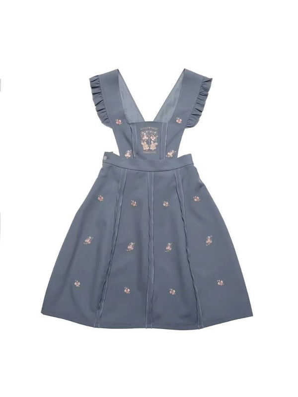 Misty Blue Vintage Niche Dress