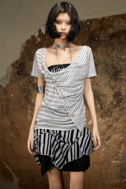 Sexy Retro Striped Skirt