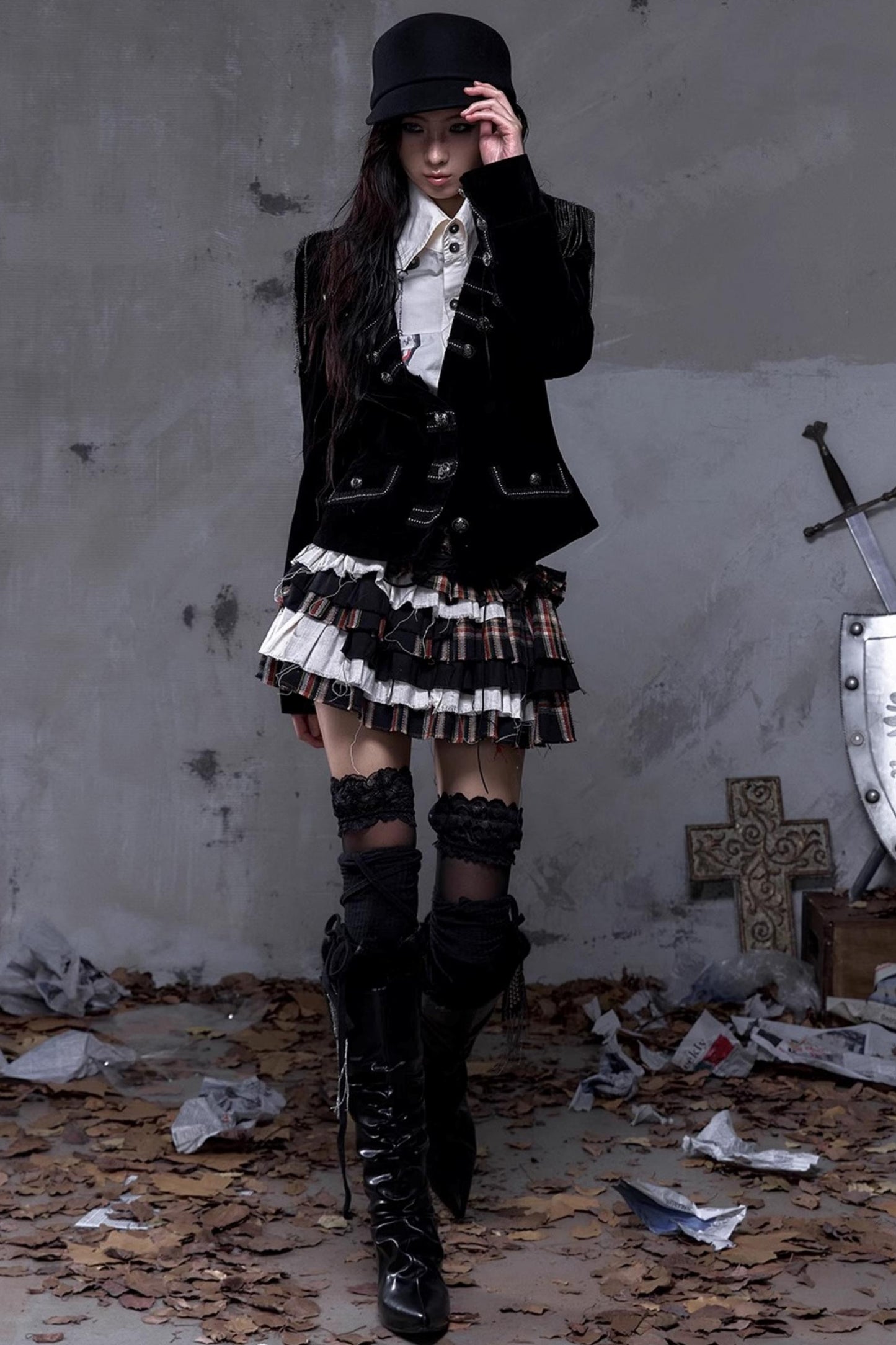 Vintage Rebel Plaid Skirt