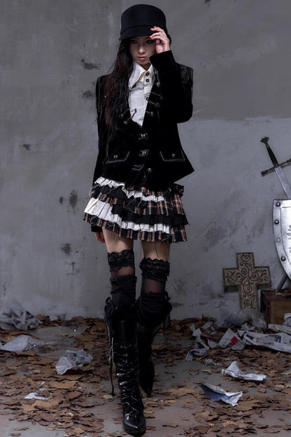 Vintage Rebel Plaid Skirt