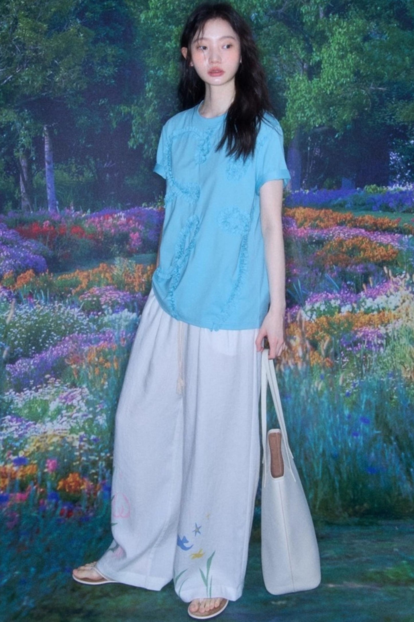 Linen Tie-Top and Pants Set-Up