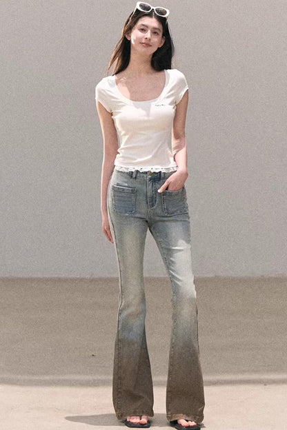 Lace Bohemian Short-Sleeve T-Shirt