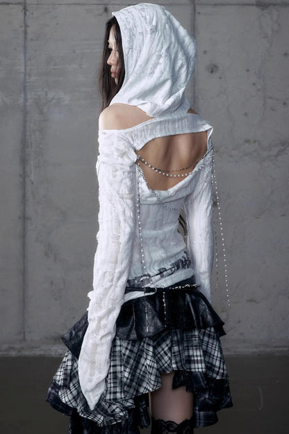 Vintage Punk Hooded Top